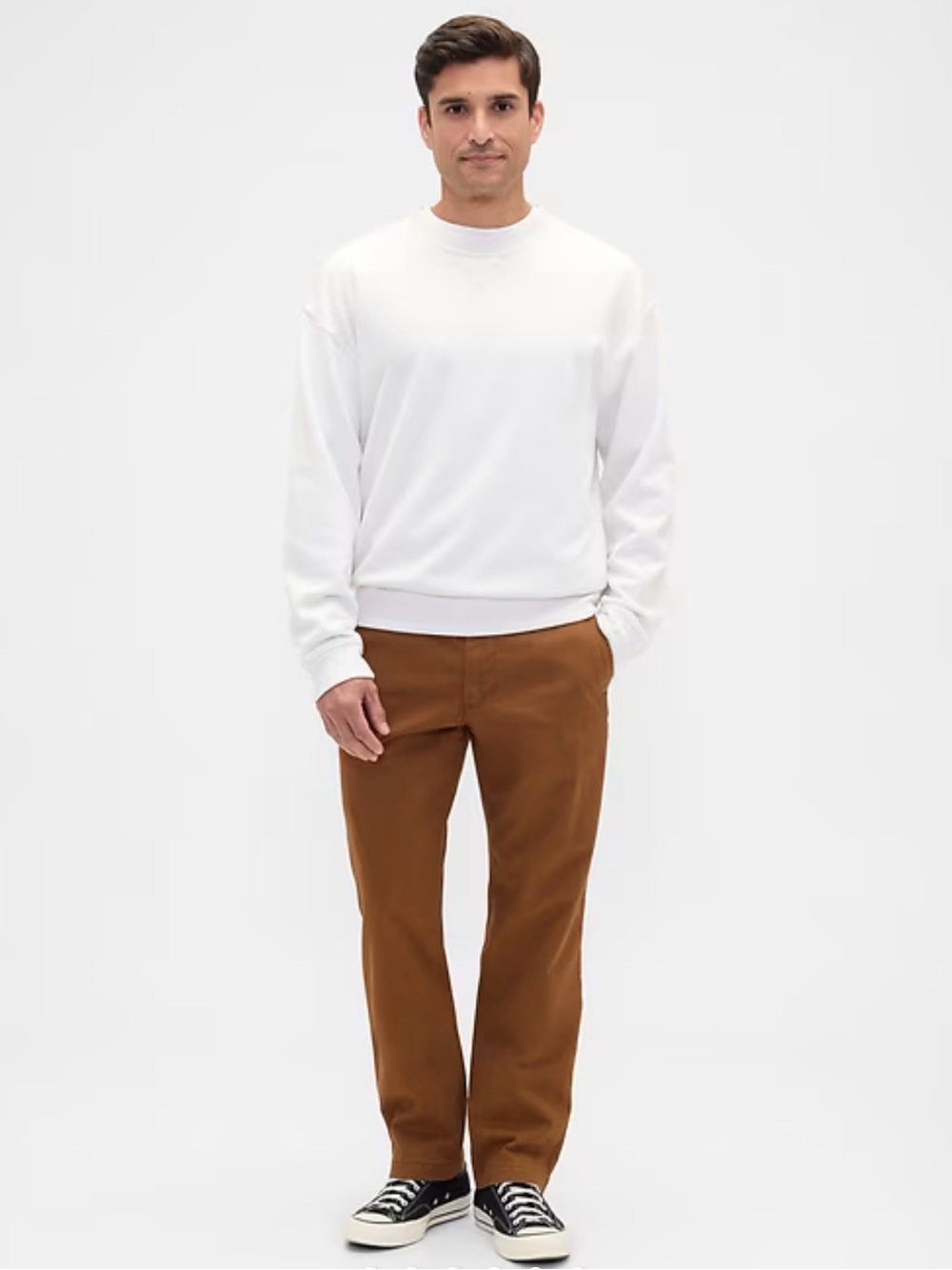 GAP 31x32 Straight Khaki Chinos Slacks Essential Brown NWT